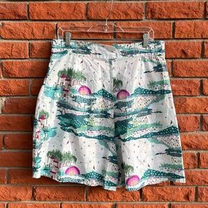 Upcycled sheet shorts